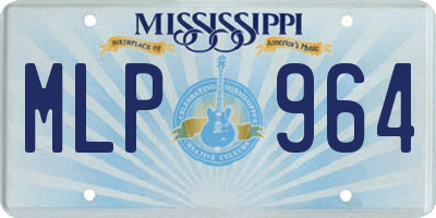 MS license plate MLP964
