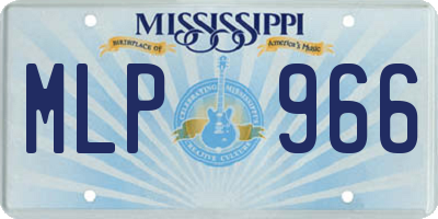 MS license plate MLP966