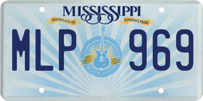 MS license plate MLP969
