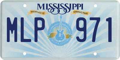 MS license plate MLP971
