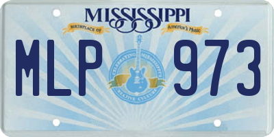 MS license plate MLP973