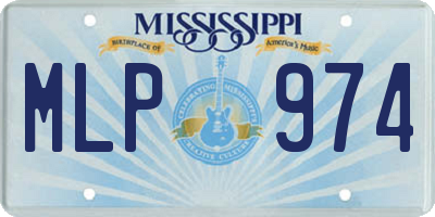 MS license plate MLP974