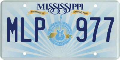 MS license plate MLP977