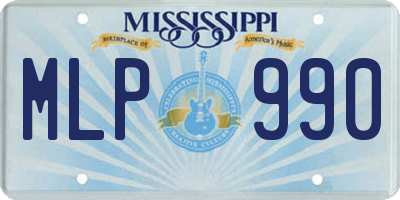 MS license plate MLP990