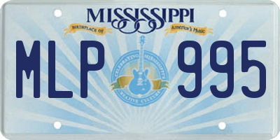 MS license plate MLP995