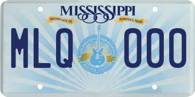 MS license plate MLQ000