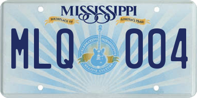 MS license plate MLQ004