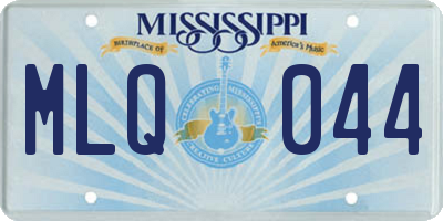 MS license plate MLQ044