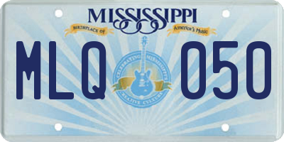 MS license plate MLQ050