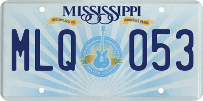 MS license plate MLQ053