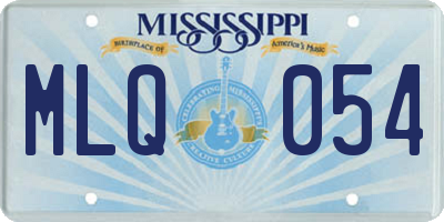 MS license plate MLQ054