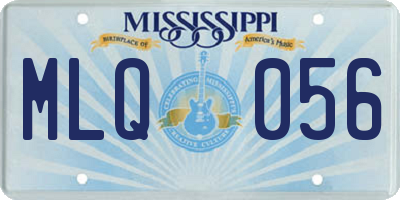 MS license plate MLQ056