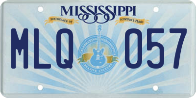 MS license plate MLQ057