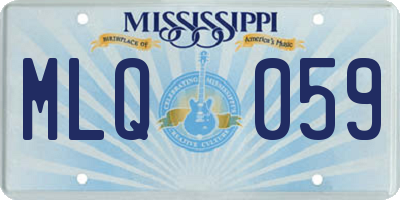 MS license plate MLQ059