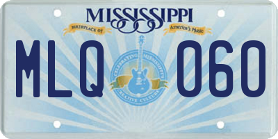 MS license plate MLQ060