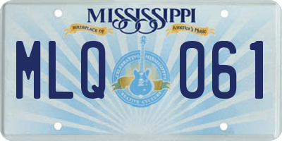 MS license plate MLQ061