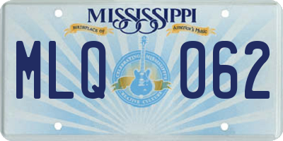 MS license plate MLQ062