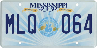 MS license plate MLQ064
