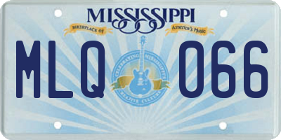 MS license plate MLQ066