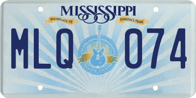 MS license plate MLQ074
