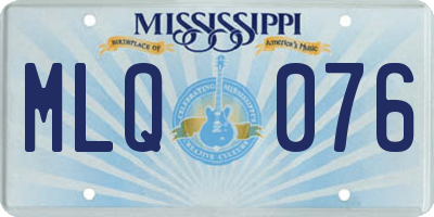 MS license plate MLQ076