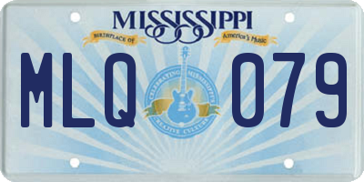 MS license plate MLQ079
