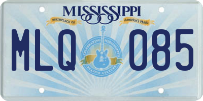 MS license plate MLQ085