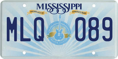 MS license plate MLQ089