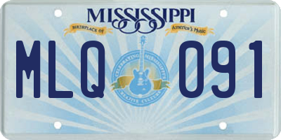 MS license plate MLQ091