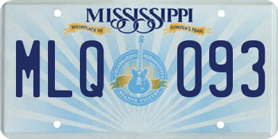 MS license plate MLQ093