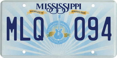 MS license plate MLQ094