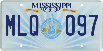 MS license plate MLQ097