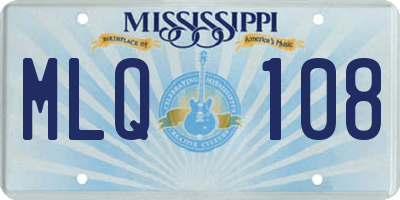 MS license plate MLQ108