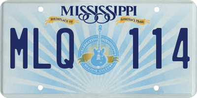 MS license plate MLQ114
