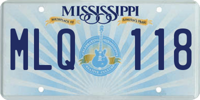 MS license plate MLQ118
