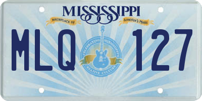 MS license plate MLQ127
