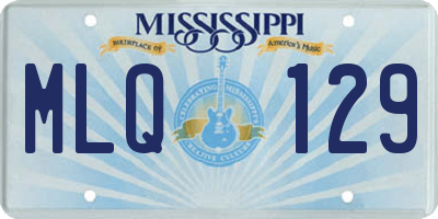 MS license plate MLQ129