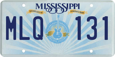 MS license plate MLQ131