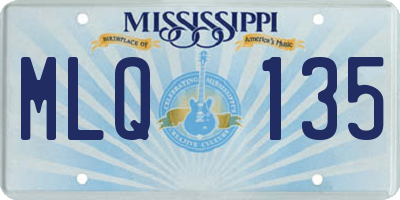 MS license plate MLQ135