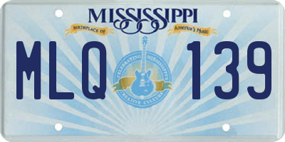 MS license plate MLQ139