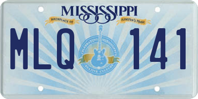 MS license plate MLQ141
