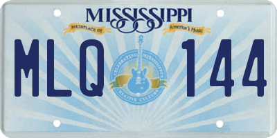 MS license plate MLQ144