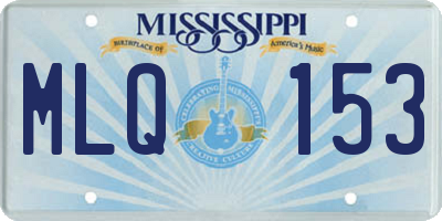 MS license plate MLQ153