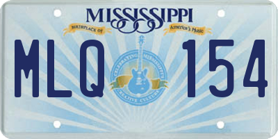 MS license plate MLQ154