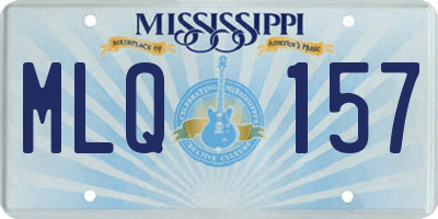 MS license plate MLQ157
