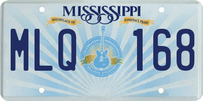 MS license plate MLQ168