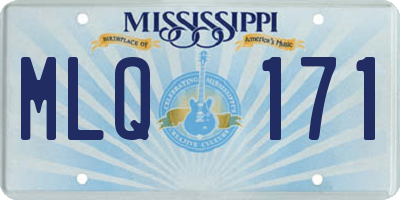 MS license plate MLQ171