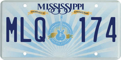 MS license plate MLQ174