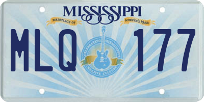 MS license plate MLQ177