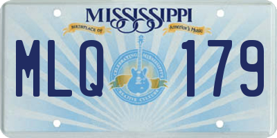 MS license plate MLQ179
